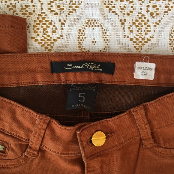 *SOLD!* Skinny Burnt Sienna Jegging - Picture 5 of 6